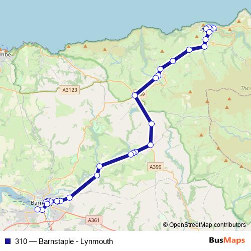 310 bus Line Map