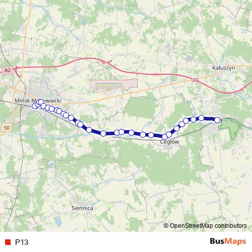 P13 bus Line Map