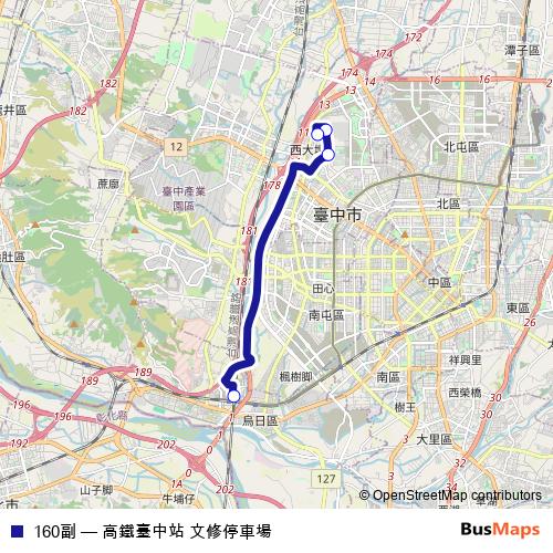 160副 bus Line Map