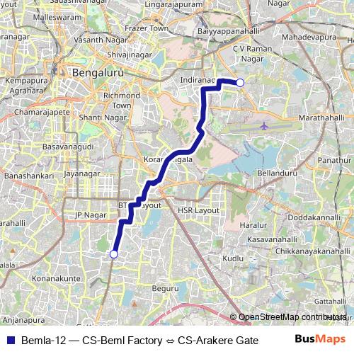 Bemla-12 bus Line Map