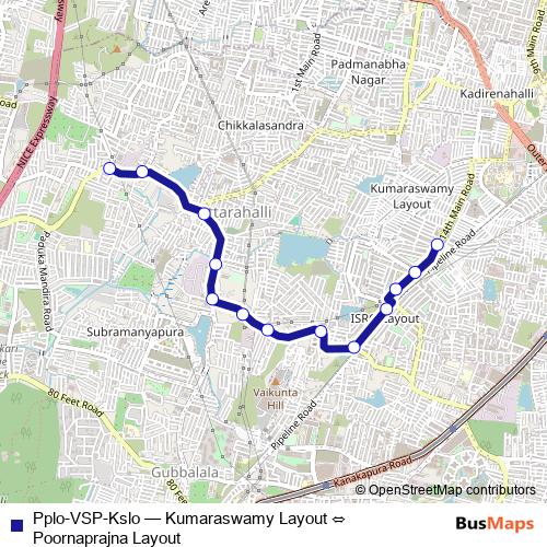 Pplo-VSP-Kslo bus Line Map