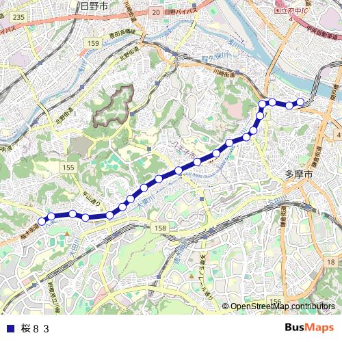 桜８３ bus Line Map