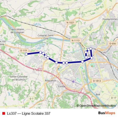 Ls337 bus Line Map