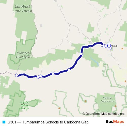 S301 bus Line Map