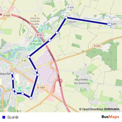 Scol 6r bus Line Map
