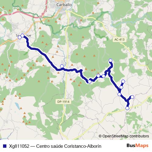 Xg811052 bus Line Map