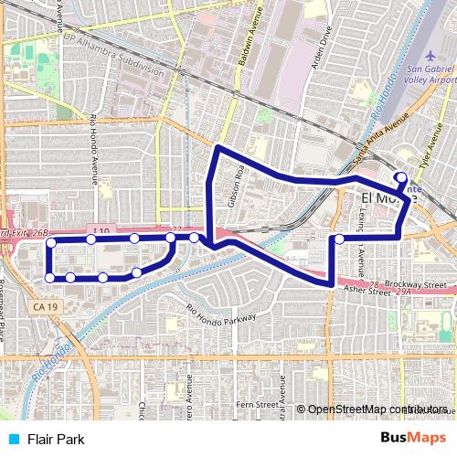 Flair Park bus Line Map