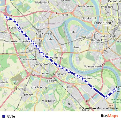 851e bus Line Map