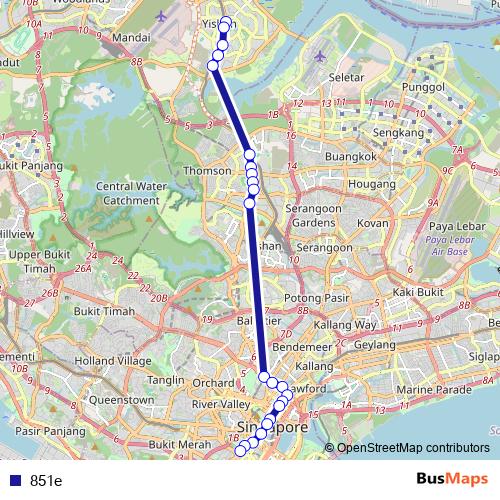 851e bus Line Map