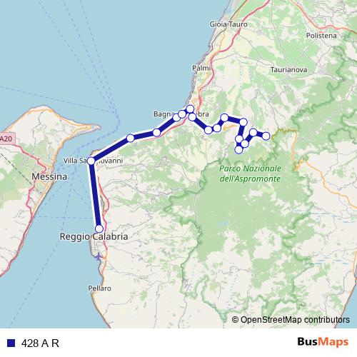428 A R bus Line Map