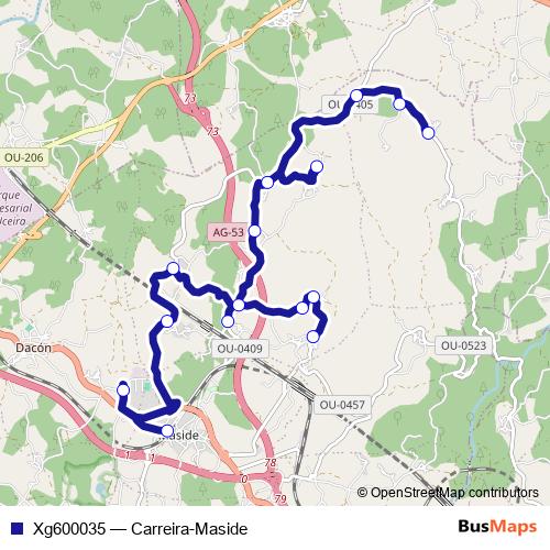 Xg600035 bus Line Map