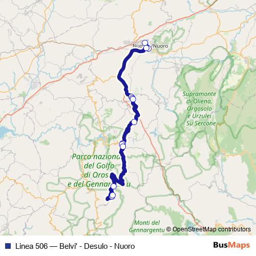 Linea 506 bus Line Map