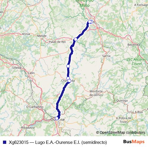 Xg623015 bus Line Map