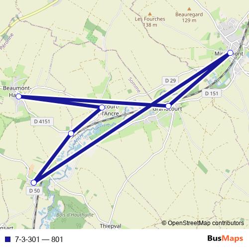 7-3-301 bus Line Map