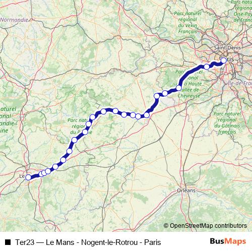Ter23 rail Line Map
