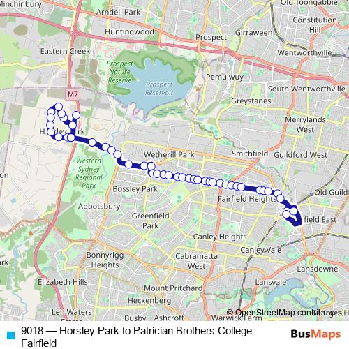 9018 bus Line Map