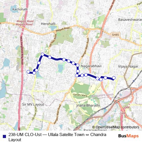 238-UM CLO-Ust bus Line Map