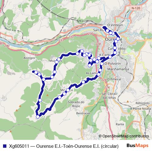 Xg605011 bus Line Map