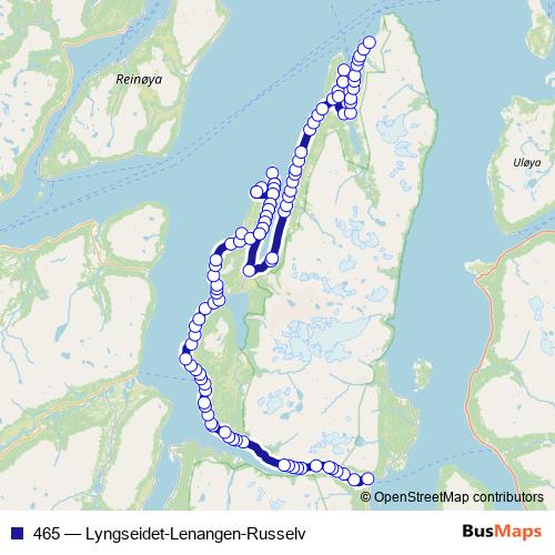 465 bus Line Map