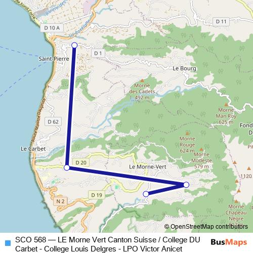 SCO 568 bus Line Map