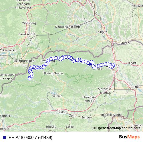 PR A18 0300 7 (61439) bus Line Map