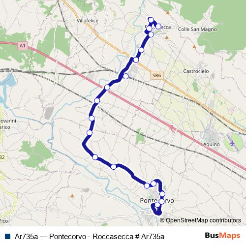 Ar735a bus Line Map