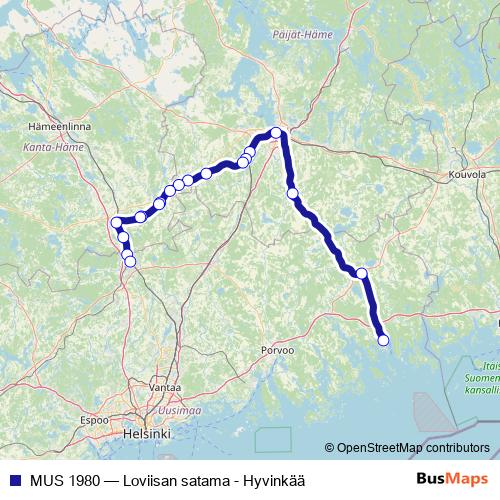 MUS 1980 rail Line Map
