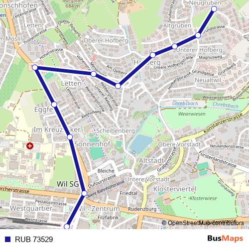 RUB 73529 bus Line Map
