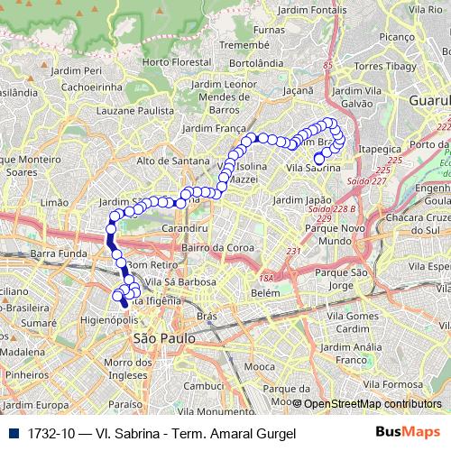 1732-10 bus Line Map