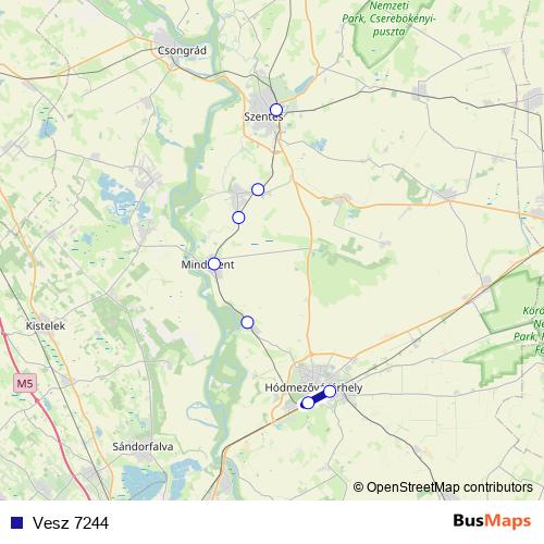 Vesz 7244 rail Line Map