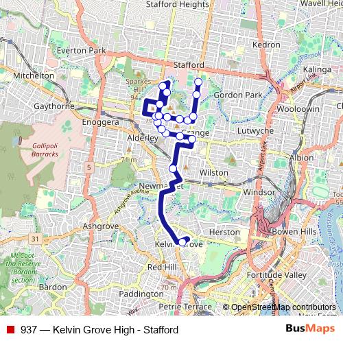 937 bus Line Map