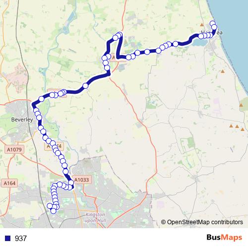 937 bus Line Map