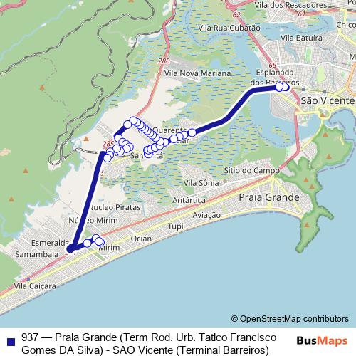 937 bus Line Map