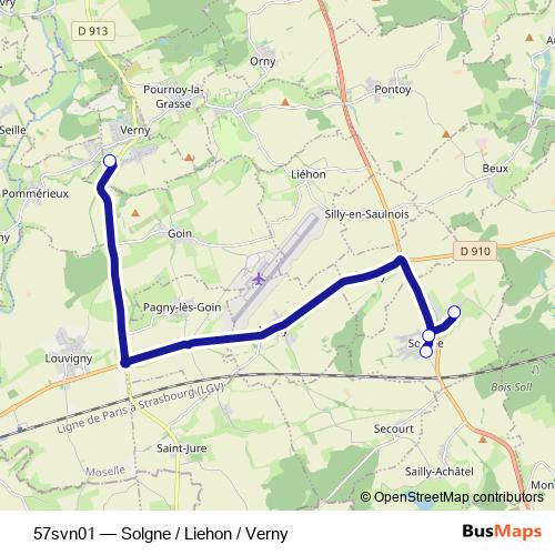 57svn01 bus Line Map