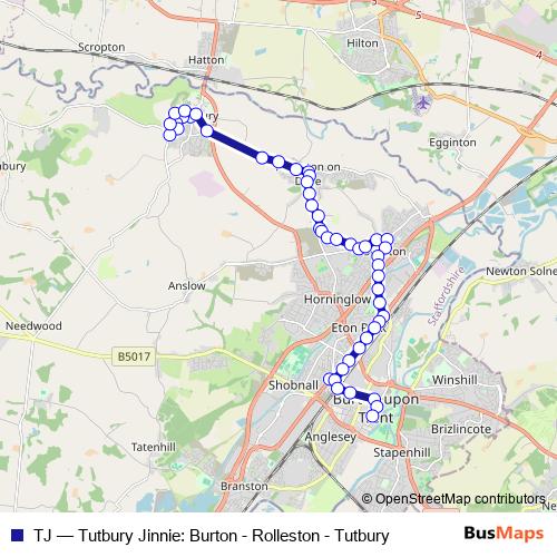 TJ bus Line Map