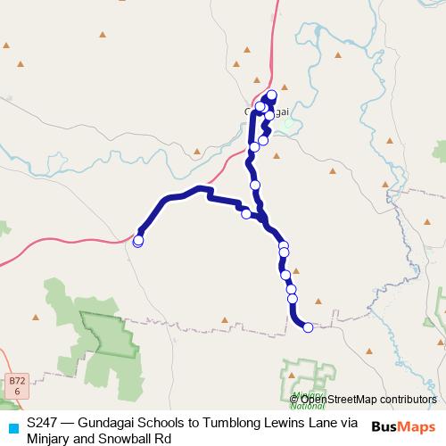 S247 bus Line Map