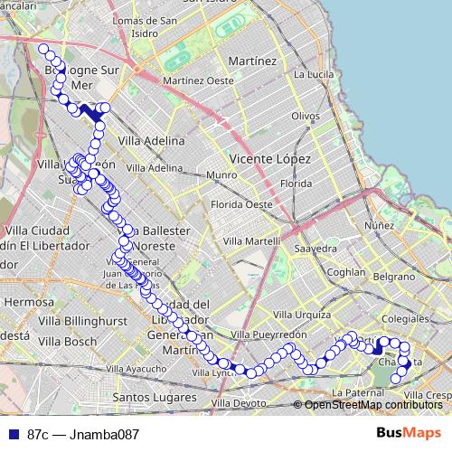 87c bus Line Map