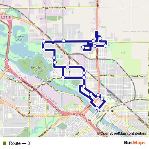 Route bus Line Map
