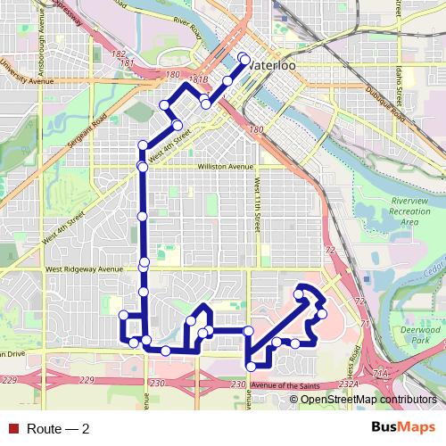 Route bus Line Map