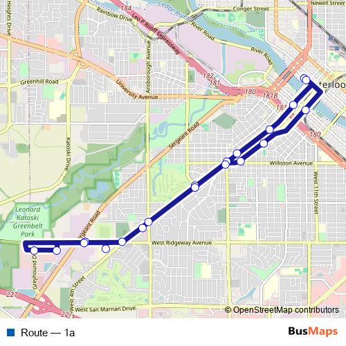 Route bus Line Map