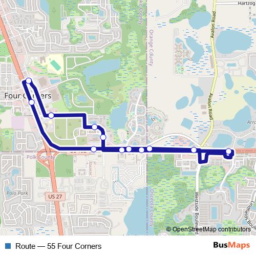 Route bus Line Map