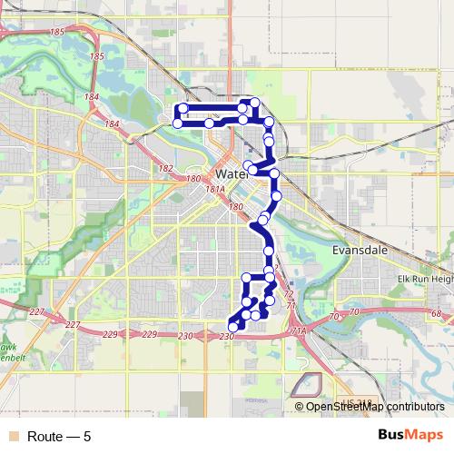 Route bus Line Map