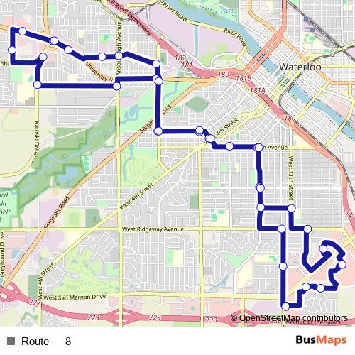 Route bus Line Map