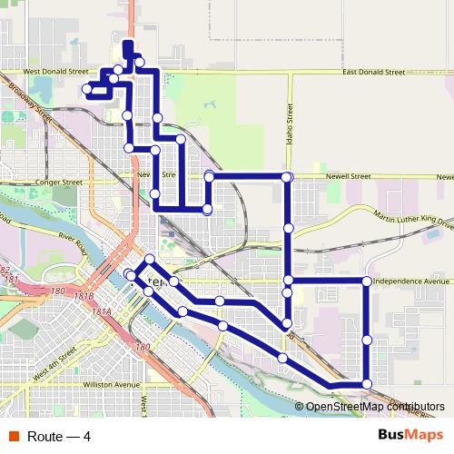 Route bus Line Map