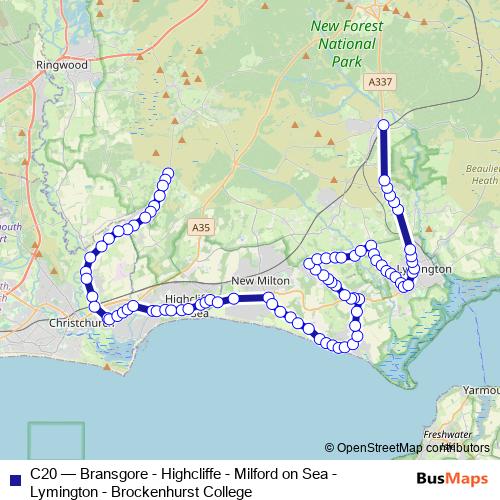 C20 bus Line Map
