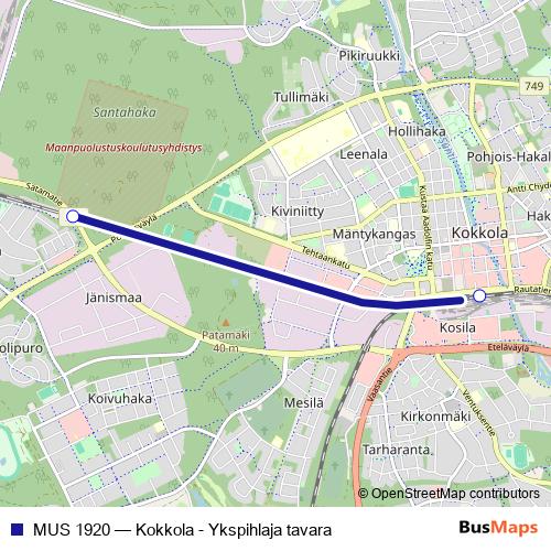 MUS 1920 rail Line Map