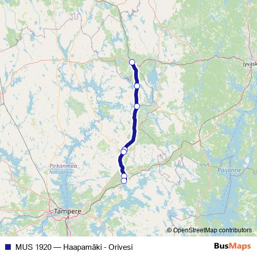 MUS 1920 rail Line Map