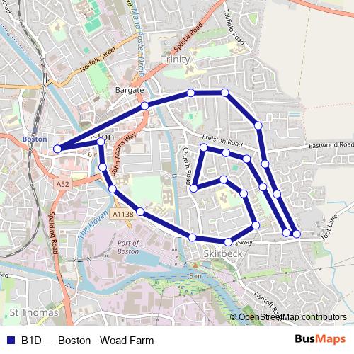 B1D bus Line Map