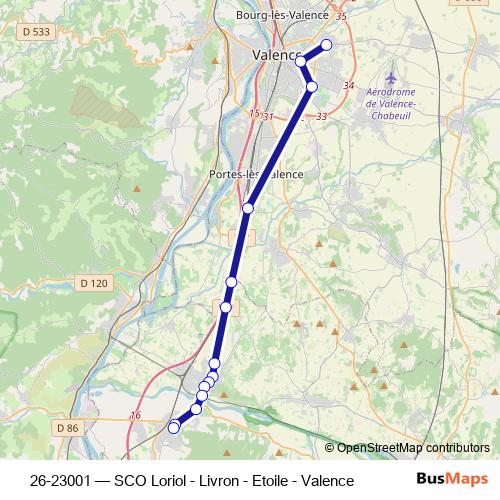 26-23001 bus Line Map