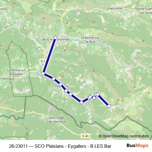 26-23011 bus Line Map